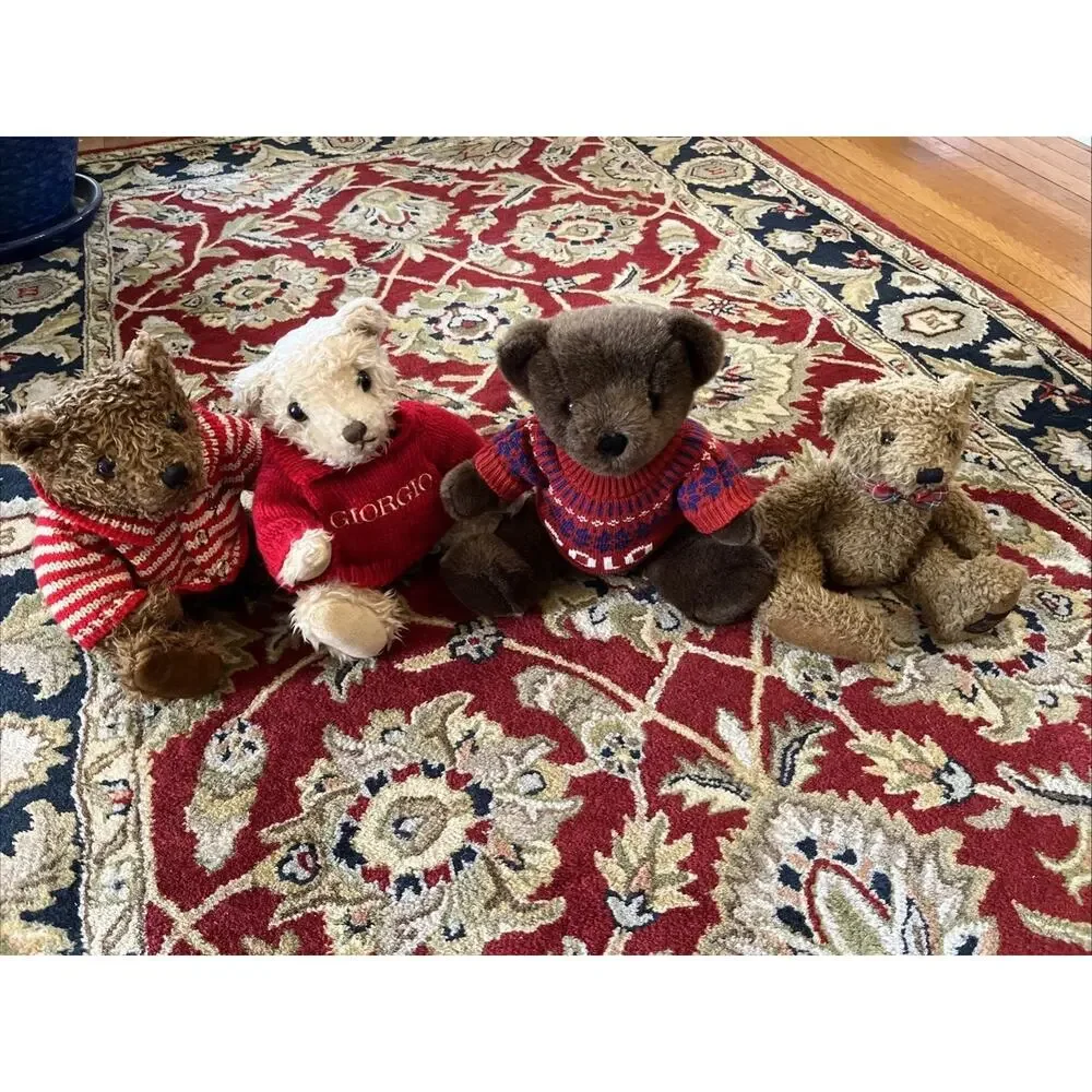 Vintage Bear LOT (4) Ralph Lauren POLO Giorgio Beverly Hills Y2k 90s Teddy
